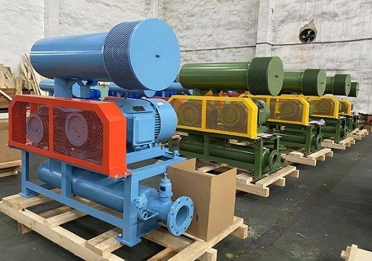 5.5-22 кВт Малогабаритный воздуходувка Рутса, трехлопастной, чугунный, для прессового оборудования
